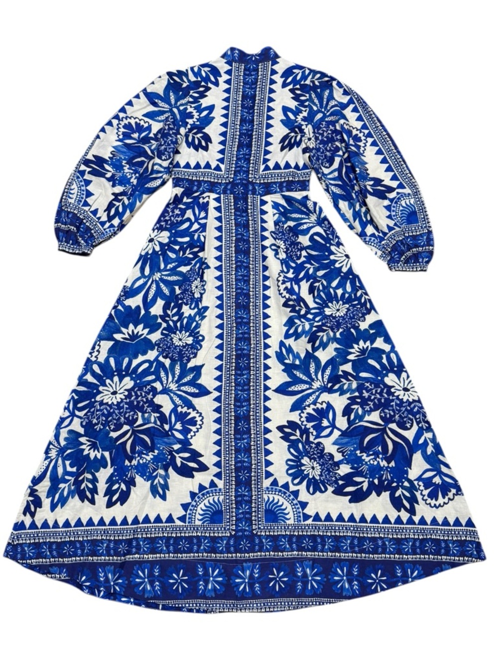 FARM Rio Blue and White Floral Print Maxi Dress - Picture 7 of 13